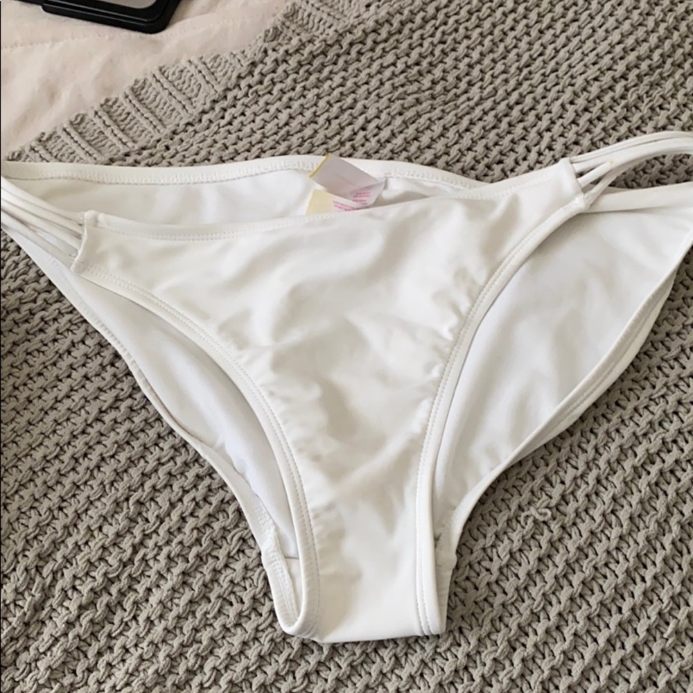 white bikini bottoms